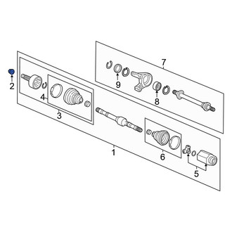 Honda OE - Front CV Joint Nut