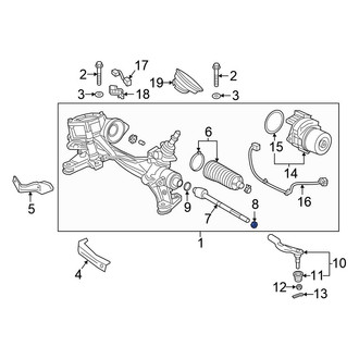 Honda OE - Inner Steering Tie Rod Nut