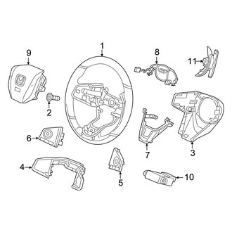 Honda OE - Steering Wheel & Trim (Hybrid EX / Hybrid EX-L / Hybrid LX / Hybrid Touring)