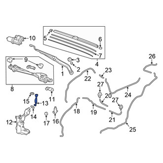 Honda OE - Front Washer Fluid Reservoir Filler Pipe