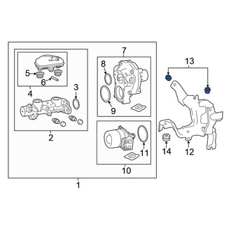 Honda OE - Brake Master Cylinder Reservoir Grommet