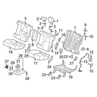 Honda OE - Rear Seat Armrest Cover