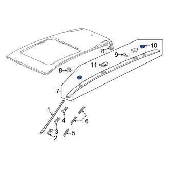 Honda OE - Roof Luggage Carrier Side Rail Cap
