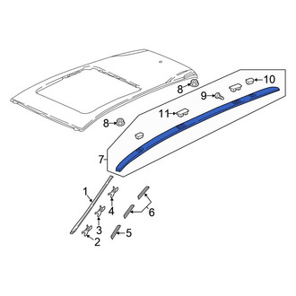 Honda OE - Left Roof Luggage Carrier Side Rail