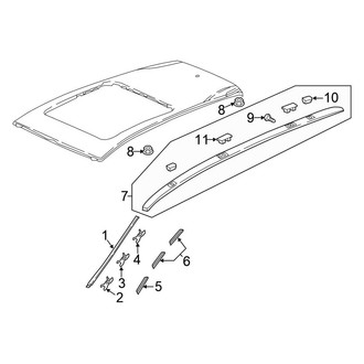 Honda OE - Roof - Exterior Trim (With Roof Rails)