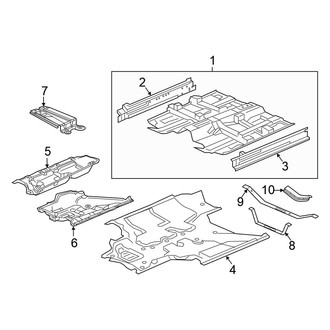 Honda OE - Pillars, Rocker & Floor - Floor & Rails (EX / EX-L / LX / Special Edition / Touring)