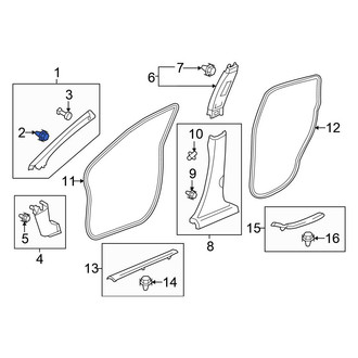 Honda OE - Body A-Pillar Trim Panel Clip