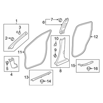 Honda OE - Pillars, Rocker & Floor - Interior Trim
