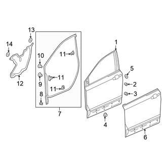 Honda OE - Front Door - Door & Components