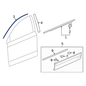 Honda OE - Front Right Door Reveal Molding