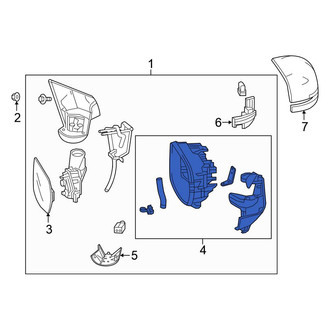 Honda OE - Front Right Door Mirror Housing