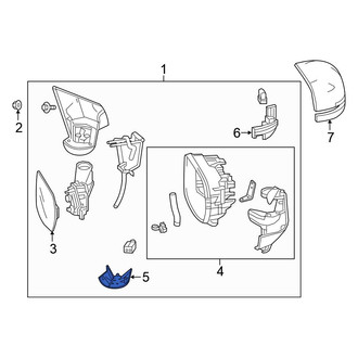 Honda OE - Front Right Door Mirror Cap