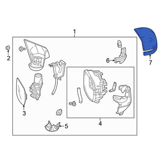Honda OE - Front Right Door Mirror Cover