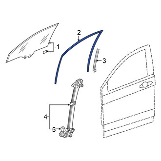 Honda OE - Front Left Window Channel