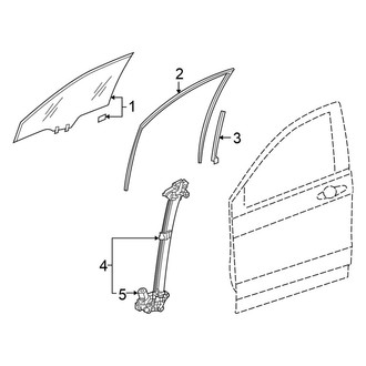 Honda OE - Front Door - Glass & Hardware