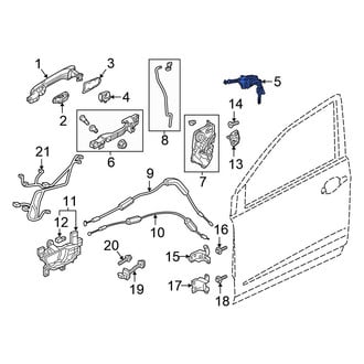 Honda OE - Front Left Door Lock Cylinder