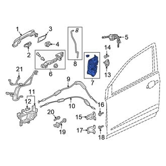 Honda OE - Front Left Door Latch Assembly
