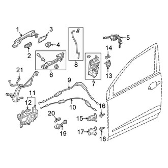 Honda OE - Front Door - Lock & Hardware