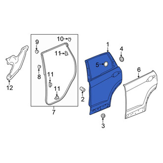 Honda OE - Rear Left Door Shell