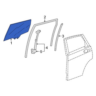 Honda OE - Front Left Door Glass