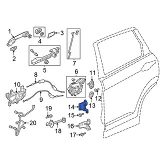 Honda OE - Rear Right Upper Door Hinge
