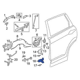 Honda OE - Rear Left Lower Door Hinge