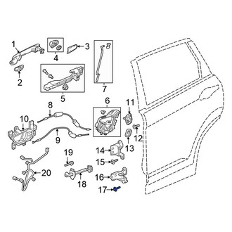 Honda OE - Rear Upper Inner Door Hinge Bolt