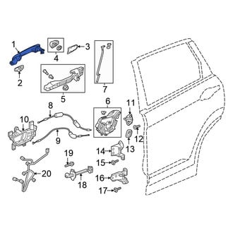 Honda OE - Front Left Outer Exterior Door Handle