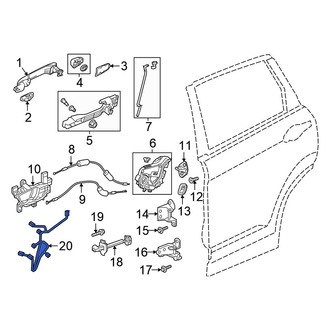 Honda OE - Rear Left Door Wiring Harness