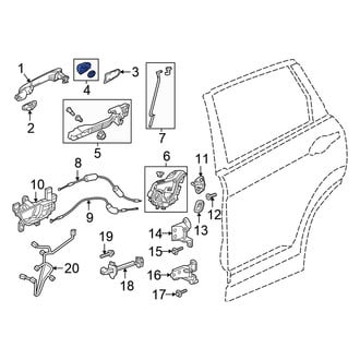 Honda OE - Front Left Exterior Door Handle Cover