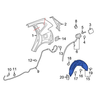 Honda OE - Rear Left Quarter Panel Splash Shield