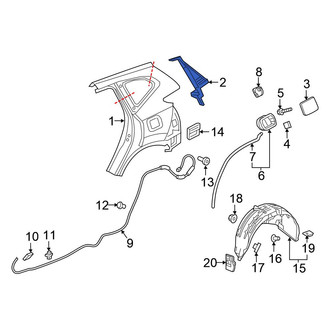 Honda OE - Rear Right Tail Light Pocket