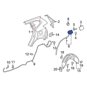 Honda OE - Rear Fuel Filler Housing