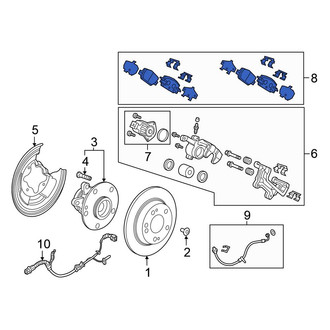 Honda OE - Rear Disc Brake Pad Set