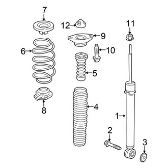 Honda OE - Rear Suspension - Shocks & Components (EX / EX-L / LX / Touring AWD)