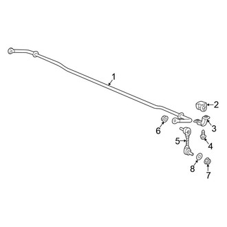 Honda OE - Rear Suspension - Stabilizer Bar & Components (Hybrid EX / Hybrid EX-L / Hybrid LX / Hybrid Touring)
