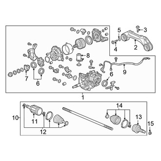 Honda OE - Rear Suspension - Axle & Differential (Hybrid EX / Hybrid EX-L / Hybrid LX / Hybrid Touring)