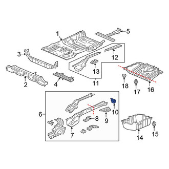 Honda OE - Front Left Frame Rail End