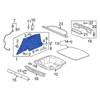 Honda OE - Rear Right Lower Interior Quarter Panel Trim Panel