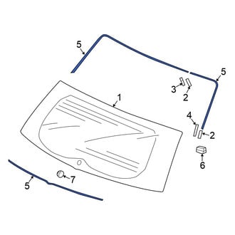 Honda OE - Rear Back Glass Weatherstrip