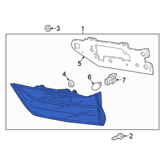 Honda OE - Rear Left Back Up Light Assembly