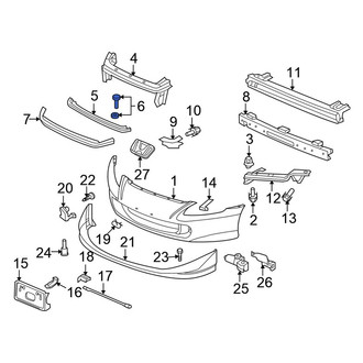 Honda OE - Front Bumper Cover Support Rail Bolt