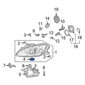 Honda OE - Headlight Lens Gasket