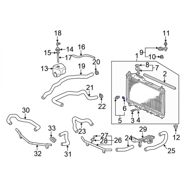 Engine Cooling Fan Temperature Switch O-Ring