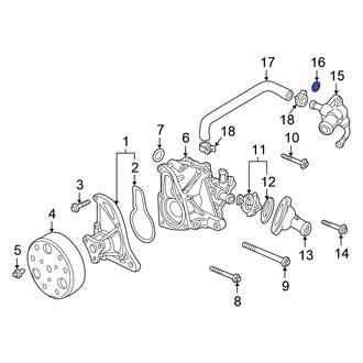 Honda OE - Cooling System Bypass Line Adapter O-Ring