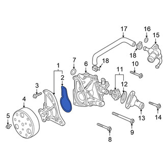 Honda OE - Engine Water Pump Backing Plate Gasket