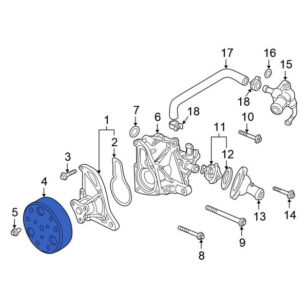 Engine Water Pump Pulley