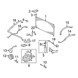 Honda OE - Air Conditioner & Heater - Condenser, Compressor & Lines