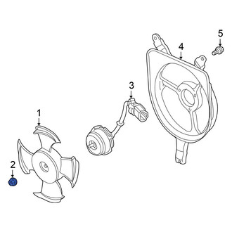 Honda OE - A/C Condenser Fan Blade Nut