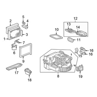 Honda OE - Air Conditioner & Heater - Evaporator Components